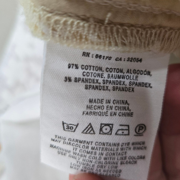 Pilcro and the Letterpress Gray Floral Cropped Straight Leg Pants Size 32 - Picture 8 of 14